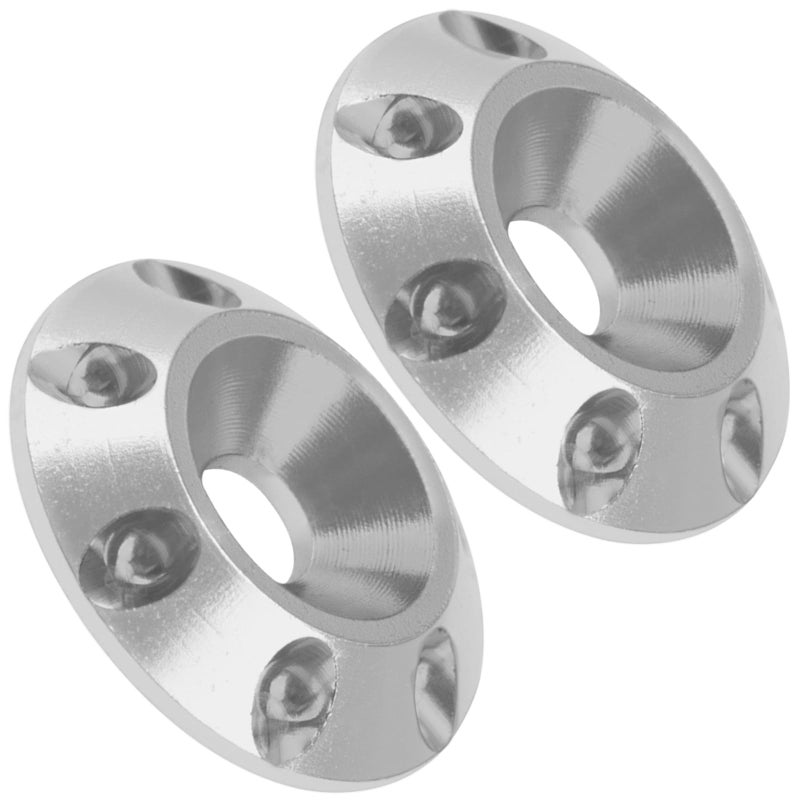 Vgoohobby 2Pcs Vgoohobby RC Metal Rear Wing Buttons Gasket,Universal Rear Fixed Tail Protection Spacer for 1/10 RC Off Road Short Truck Buggy Racing Car (Silver) - Image 1